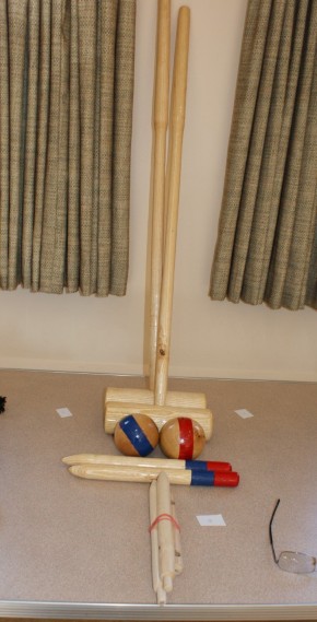 This croquet set won a commended certificate for John Qilliams